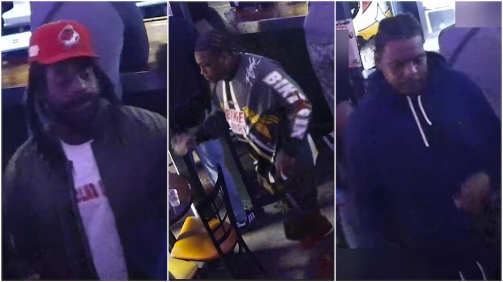 DE IZQUIERDA A DERECHA: Sospechosos 1, 2 y 3