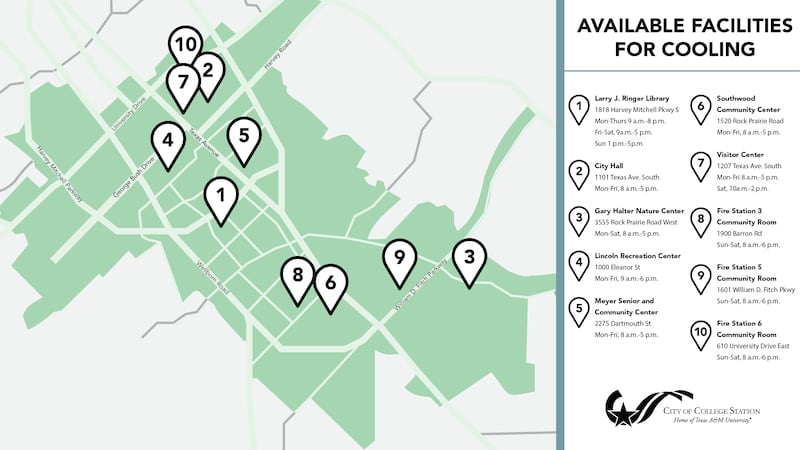 City’s public facilities available for cooling off from extreme heat