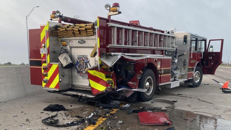 Vehicle crashes into Lorena Fire Department Engine while crews assist with two crashes