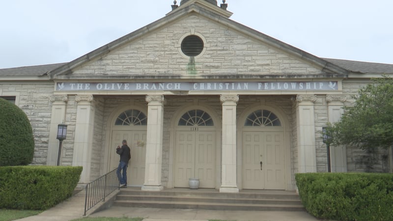 Pastor Rick Ogles walking out of The Olive Branch Christian Fellowship