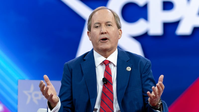 (FILE) Texas Attorney General Ken Paxton speaks during the Conservative Political Action...