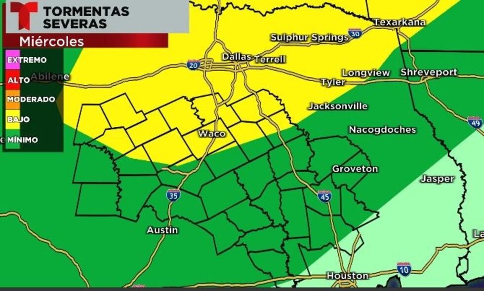 Tormentas severas en la región de Central Texas