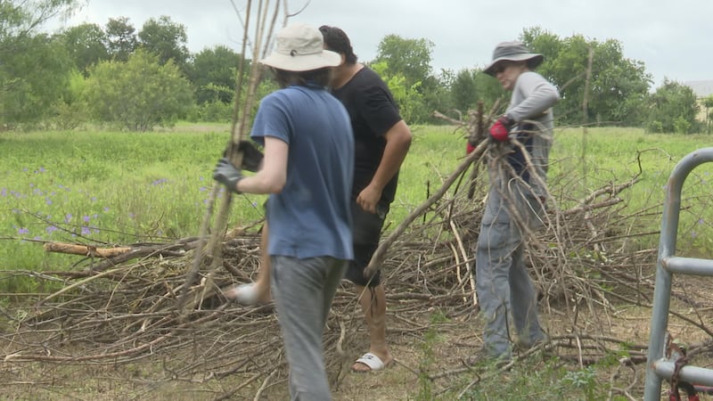 New community garden in Bryan in the process of being built