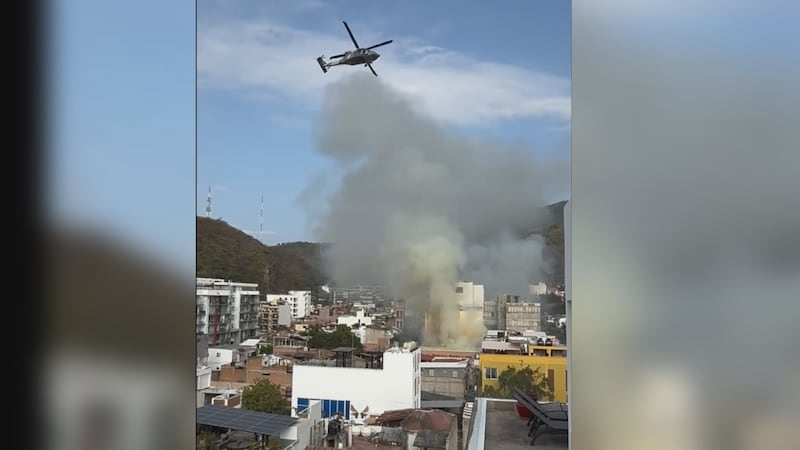Cellphone footage captures unrest in the city of Puerto Vallarta, Mexico.