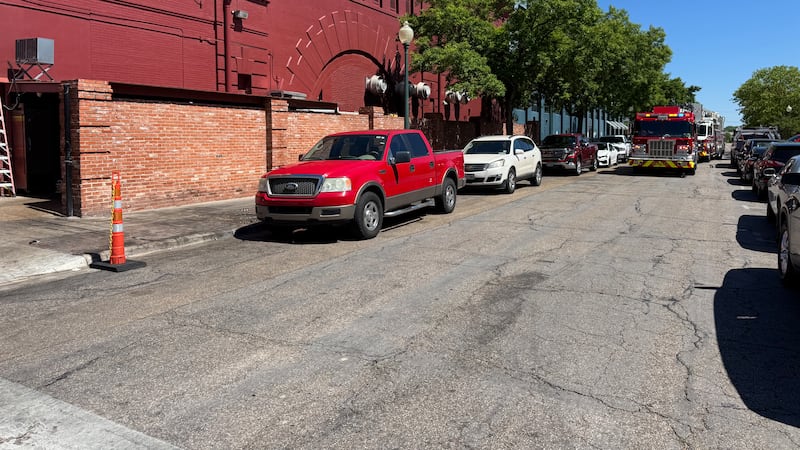A Waco FIre fighter goes inside Diamonds to asses fire damage. Oven fire at Diamondbacks Waco...
