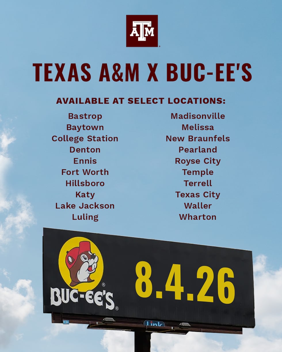 El orgullo de los Aggies se une a la fiebre del castor: Texas A&M y Buc-ee’s lanzan su primera...