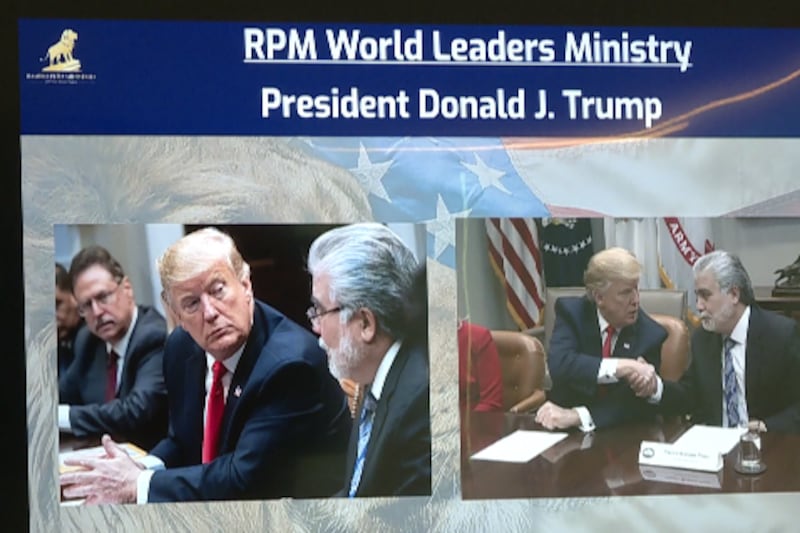 Rev. Ramiro Pena shows support for Donald Trump in his worldwide ministry work