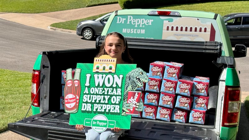 Kenlea Conner winner of a year supply of Dr Pepper