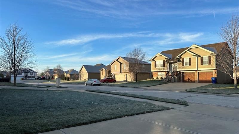 An undated picture shows a generic neighborhood in the Kansas City metro.