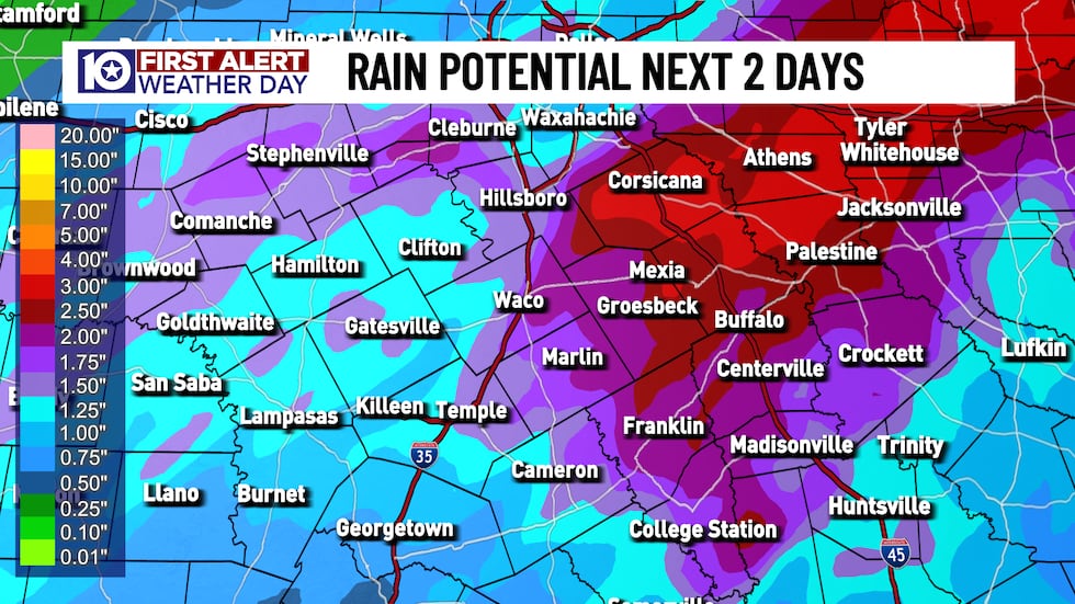 The potential for heavy downpours has increased, especially with as many as four rounds of...