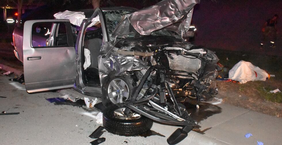 2021 silver Ram 1500 Comer was driving at scene of the crash
