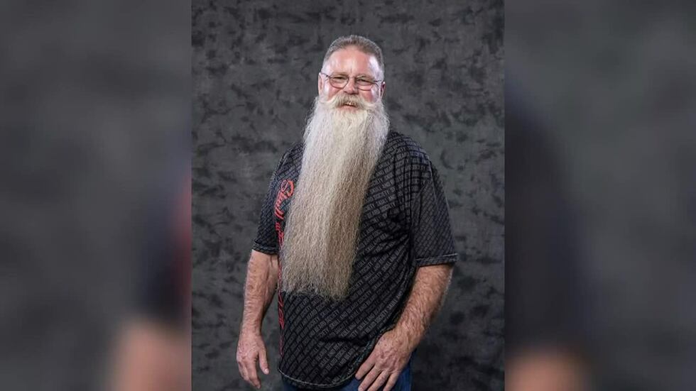 Charley Goble, 60, of Bruceville Eddy, is the reigning National Beard and Mustache Champion...