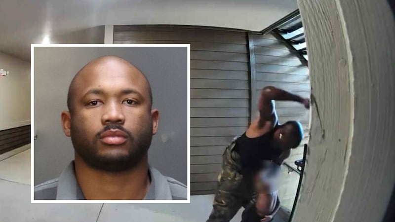 Police said Paul Thames, 29, is the man seen in the Ring doorbell camera footage beating the...