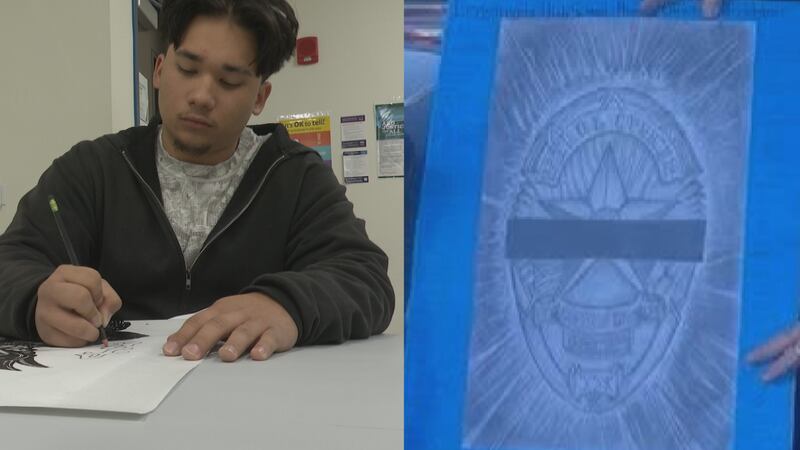 High School senior in Copperas Cove uses art skills to honor fallen CCPD officer Elijah Garretson