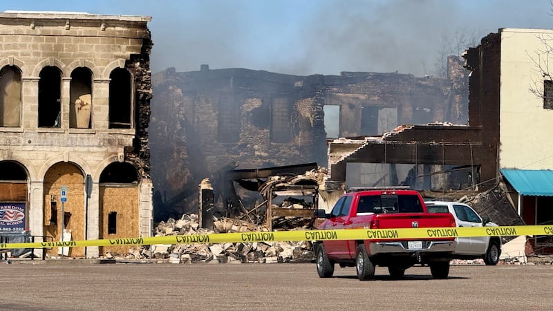 The Gatesville Messenger collapsed on Tuesday morning following the major fire.