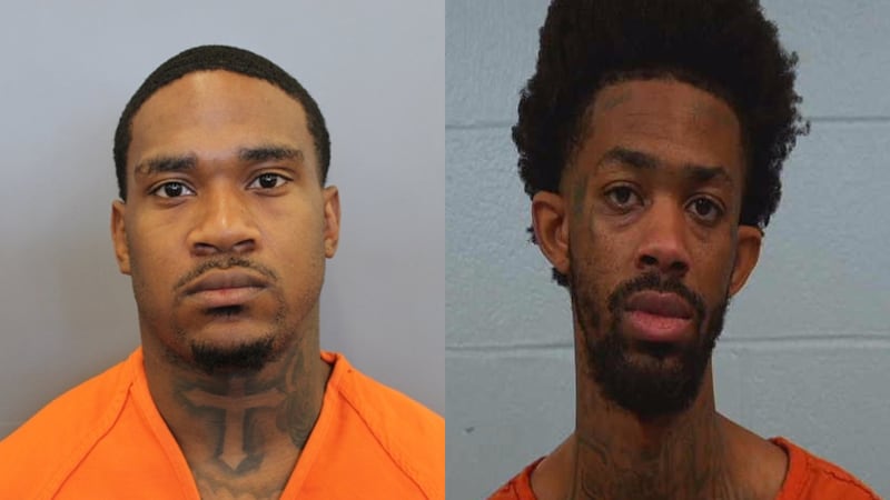 Leslie La Vun Jones II (left) and Jalen Javon Davis (right) were charged in a jewelry store...