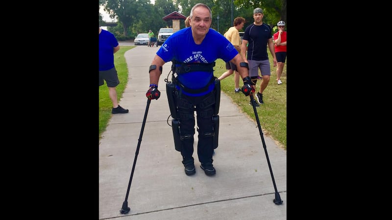Doug Rogers took his first public walk this weekend. (Courtesy photo)