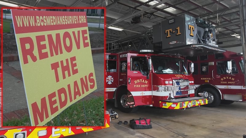Bryan Fire says the medians on Texas Avenue can affect response times.