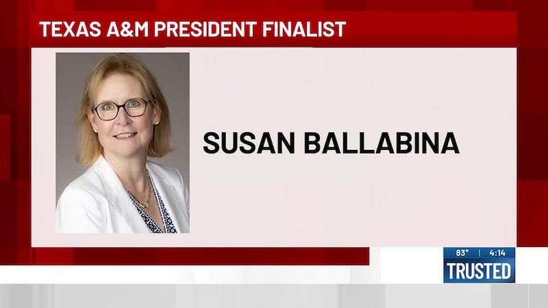 Susan Ballabina named sole finalist to lead Texas A&M University