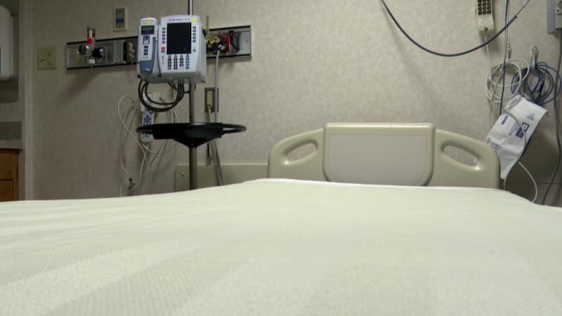 An empty hospital room