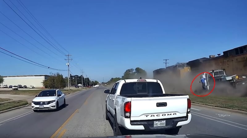 A train crashed into a City of Bryan work truck on Friday, Nov. 7.
