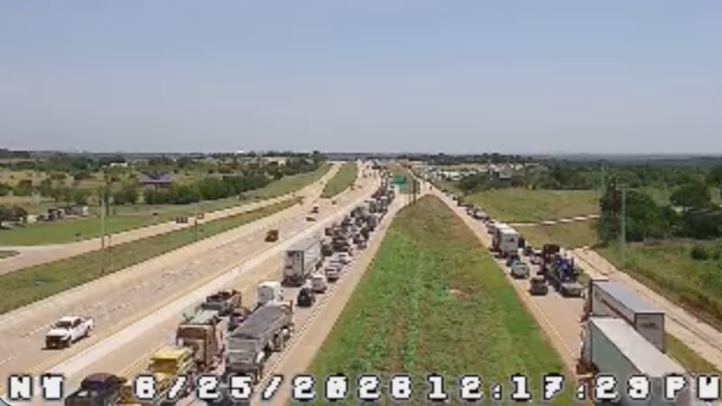 Interstate 35 northbound north of Shanklin Road is closed due to two major crashes, according...
