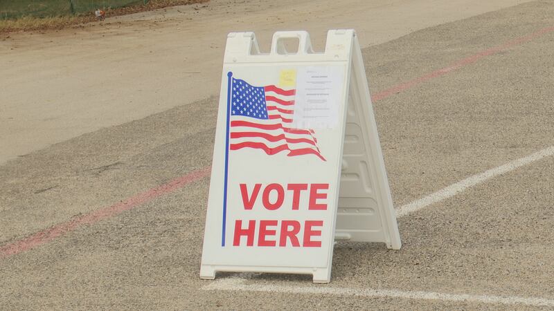 Voting sign at a Gateville polling center