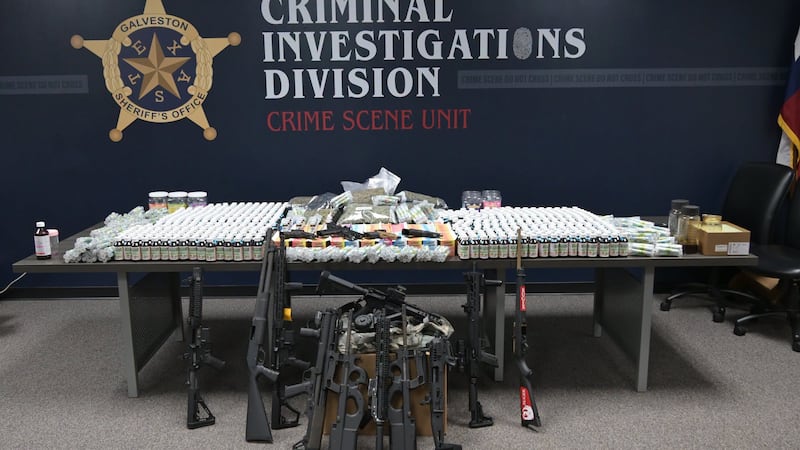 Three arrested in Galveston in major drug and firearm bust.