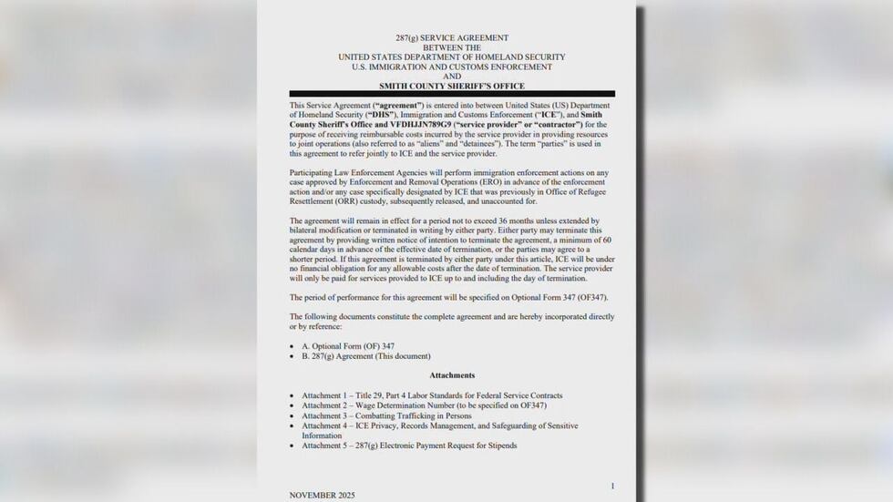 El condado de Smith aprobo en marzo un programa que otorga a los agentes del sheriff la...