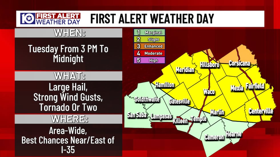A few strong storms are possible late this afternoon and especially tonight as a few strong...
