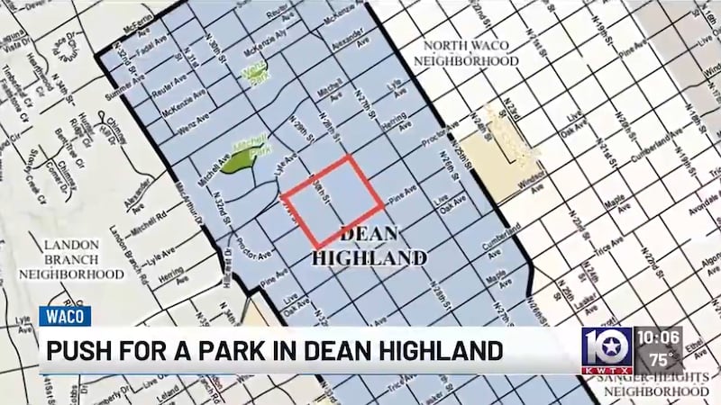 The empty lot sits in the center of Dean Highland and is already used informally by locals for...