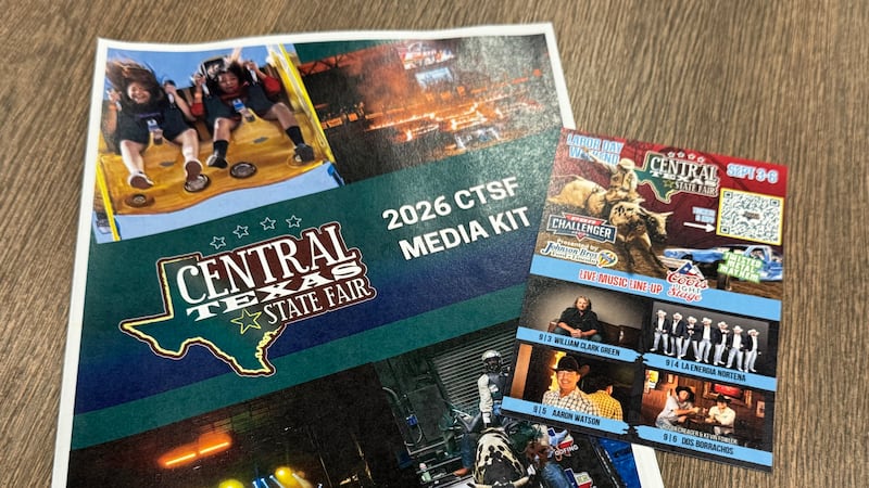 Music lineup and Media Kit for the Central Texas State Fair 2026 Press Conference and Media Day