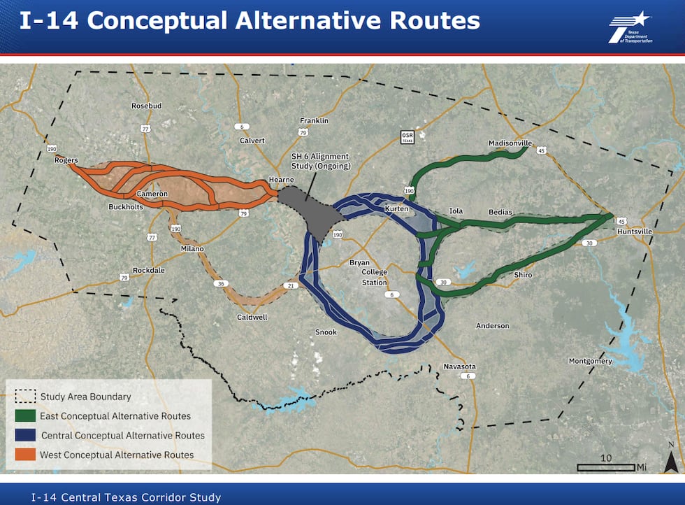 Corredor I-14 en el centro de Texas