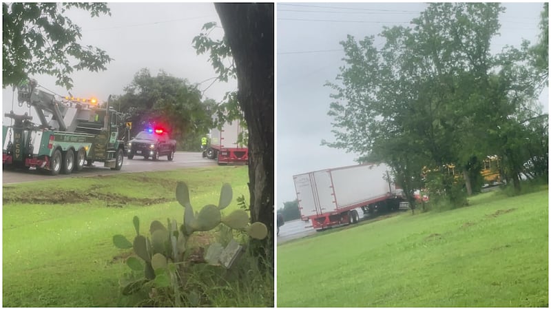 Rockdale ISD bus involved in crash with 18-wheeler in Minerva