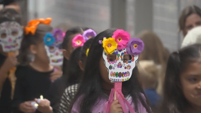 Charter Oak Elementary Dia de los Muertos parade