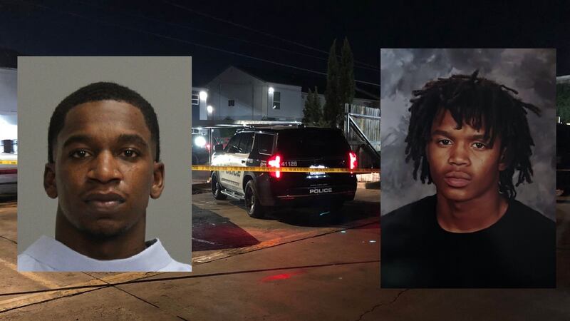 La policía de College Station nombró a Trevor Thompson (izquierda) como sospechoso del...