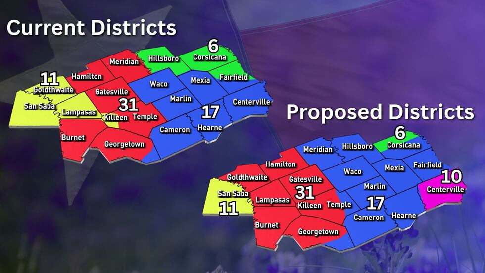 Here in Central Texas, we may see some changes in our districts.