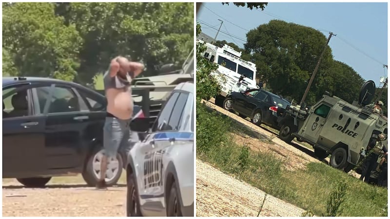 Viewer images of a standoff in Downtown Waco.