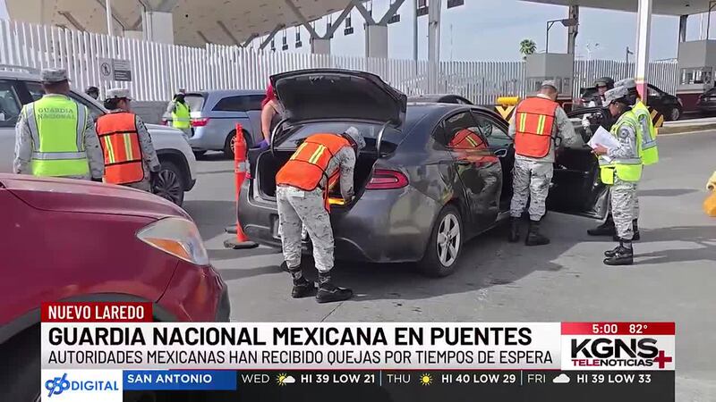 Guardia Nacional Mexicana realiza revisiones en Puentes Internacionales