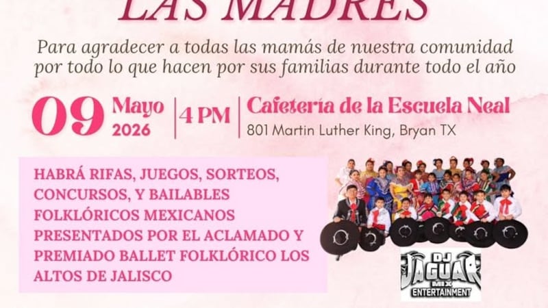 Evento en Bryan celebra el Día de la Madre y honra a las mamás desde hace más de 25 años