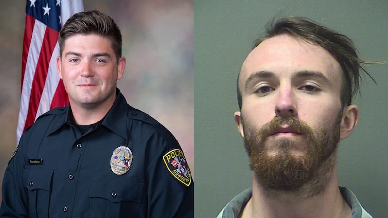 Jamison Cavazos (derecha) le disparó mortalmente al agente de policía Elijah Garretson...