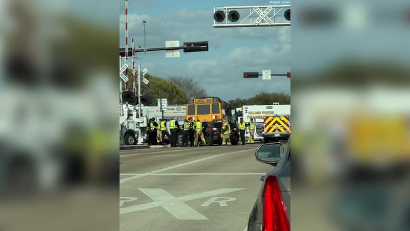 College Station ISD bus involved in crash with students on board