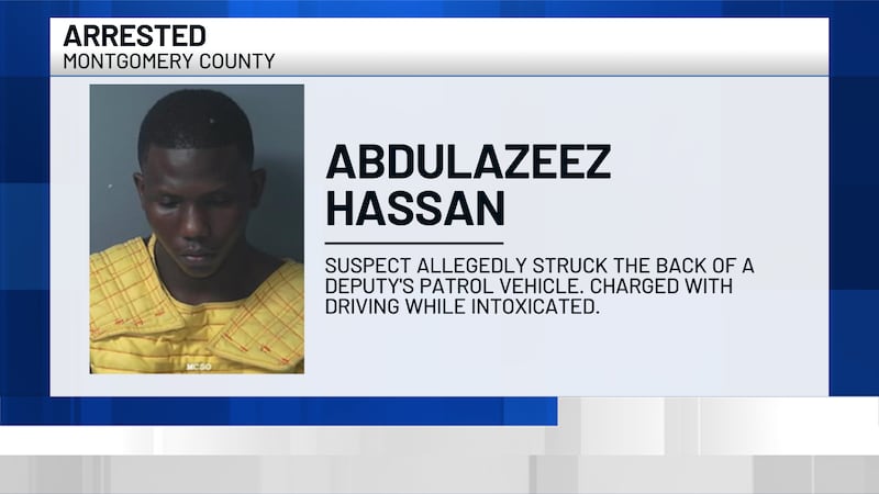 Deputy’s vehicle struck during traffic stop on I-45