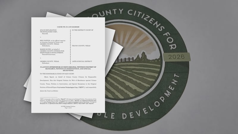 The group is opposing SpaceX in court and suing the county, which it says is withholding records.