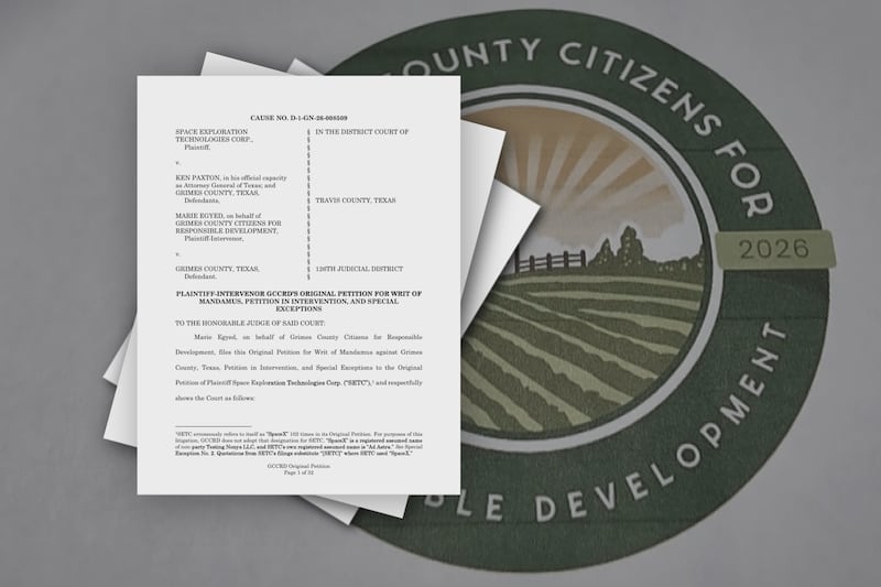 The group is opposing SpaceX in court and suing the county, which it says is withholding records.