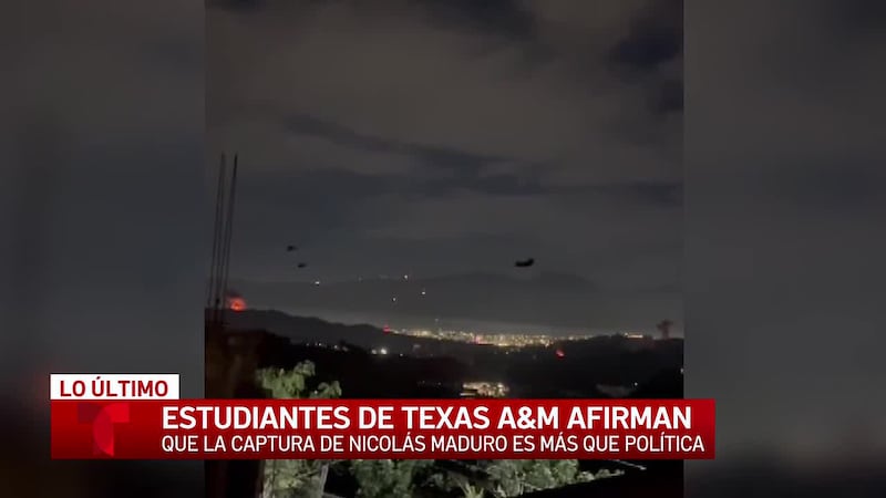 Alumnos venezolanos de Texas A&M reaccionan con esperanza ante la captura de Nicolas Maduro
