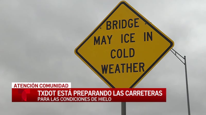TxDOT prepara las calles del centro de Texas para las condiciones heladas de este fin de semana