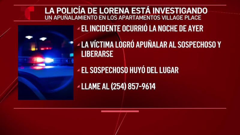 Una víctima de agresión se defiende, apuñala al agresor en Lorena, dijo la policía