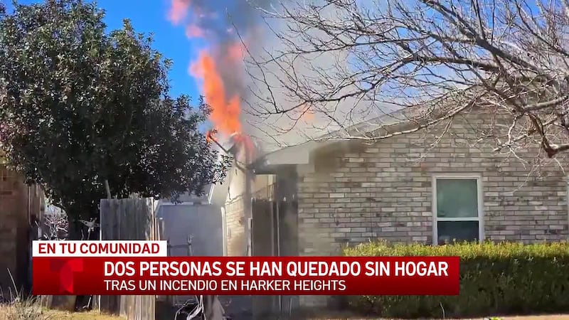 Un incendio de vivienda desplaza a dos adultos en Harker Heights, Texas