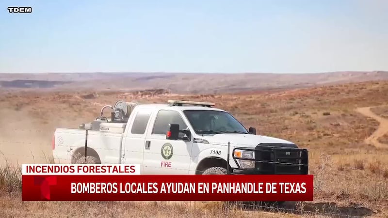 Los bomberos del centro de Texas ayudan a combatir los incendios en el Panhandle de Texas